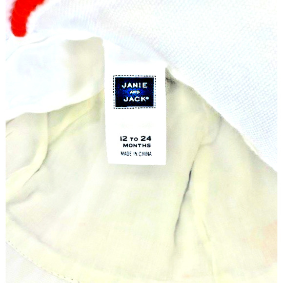 Janie And Jack Sz 6-12 mths Retro Inspire PINK ORANGE Swim Suit 2pc + HAT w/bow - Picture 13 of 15